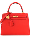 Epsom Kelly Sellier 25 Rouge De Coeur