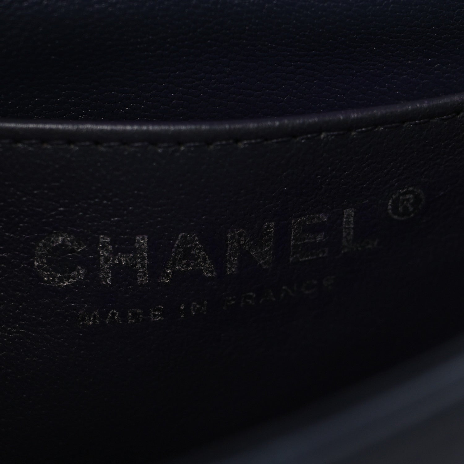 Lambskin Quilted Mini Rectangular Flap Dark Navy Blue