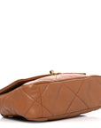 Lambskin Quilted Medium CHNL 19 Flap Brown