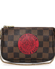 Damier Ebene Complice Trunks and Bags Mini Pochette Accessories Red