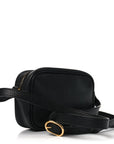 Pebbled Calfskin Small Soho Disco Bag Black