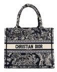 Canvas Embroidered Small D1ORiviera Toile De Jouy Book Tote Blue
