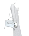 Grained Calfskin Micro Belt Bag Cloud