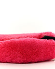 Shearling Nappa Mini Be Baguette Shoulder Bag Fuxia Black