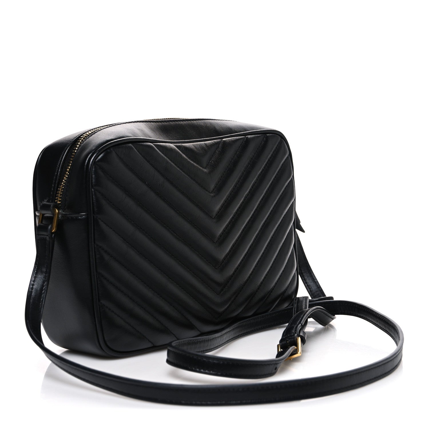 Calfskin Matelasse Monogram Lou Camera Bag Black
