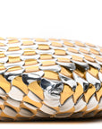 Metallic Lambskin Intrecciato Mini Hop Silver Gold