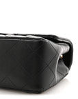 Lambskin Quilted Mini Rectangular Flap Black