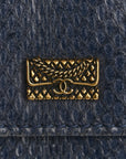 Snakeskin Wallet On Chain WOC Blue