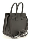 Grained Calfskin Baby Sac De Jour Fog