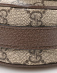 GG Supreme Monogram Web Mini Ophidia Flap Shoulder Bag Brown