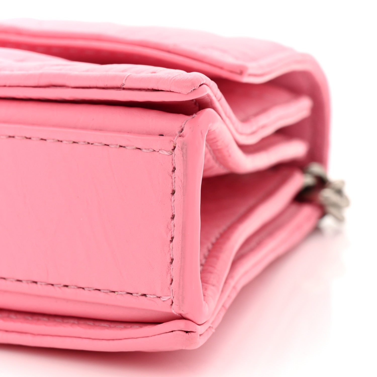 Crushed Calfskin Quilted XS Crush Chain Bag Sweet Pink