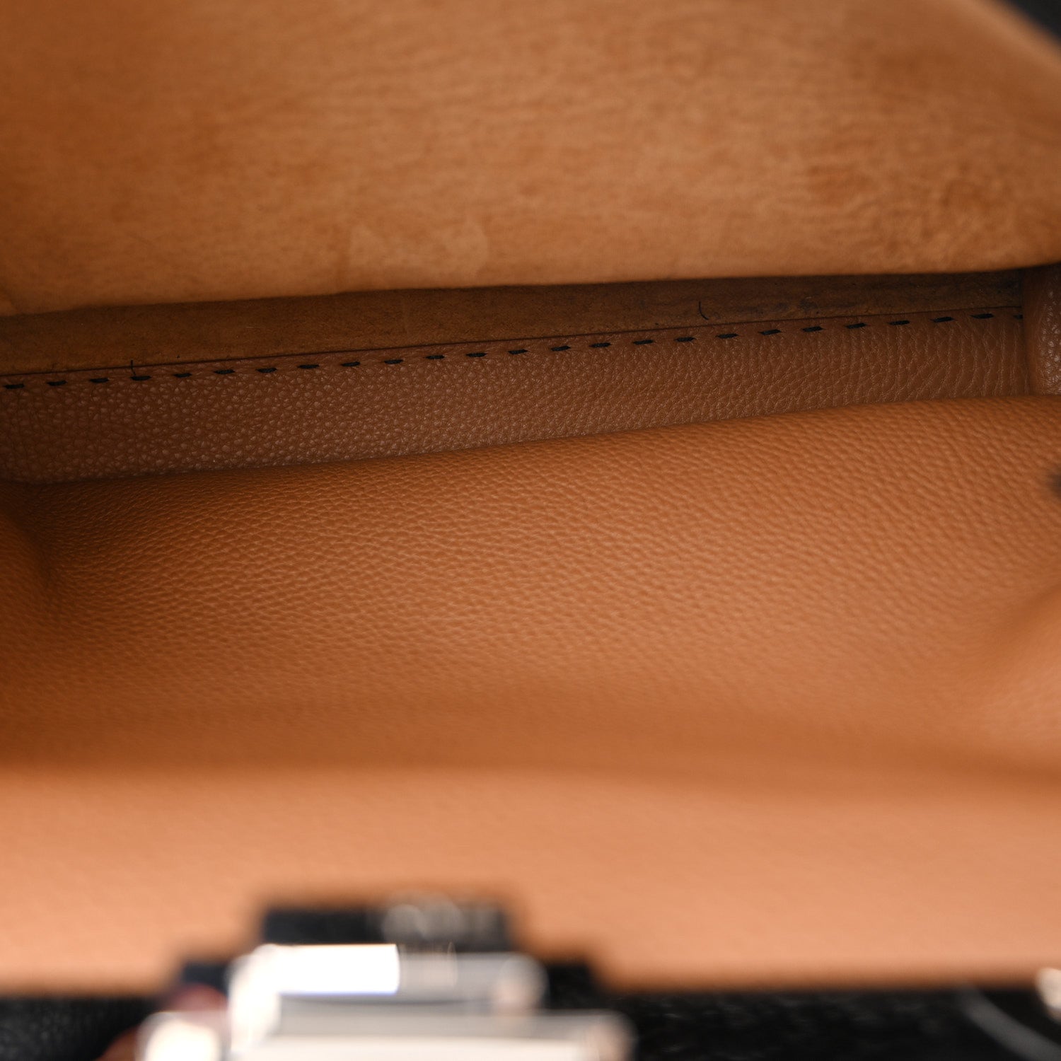 Cuoio Romano Selleria Bi-Color Large Peekaboo Iconic Satchel Black Mou