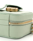 Caviar Quilted Small CC Filigree Vanity Case Mint