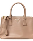 Saffiano Small Galleria Double Zip Tote Cammeo