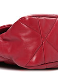 Lambskin Quilted Large CHNL 19 Flap Red