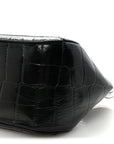 Calfskin Crocodile Embossed Small Greca Goddess Shoulder Bag