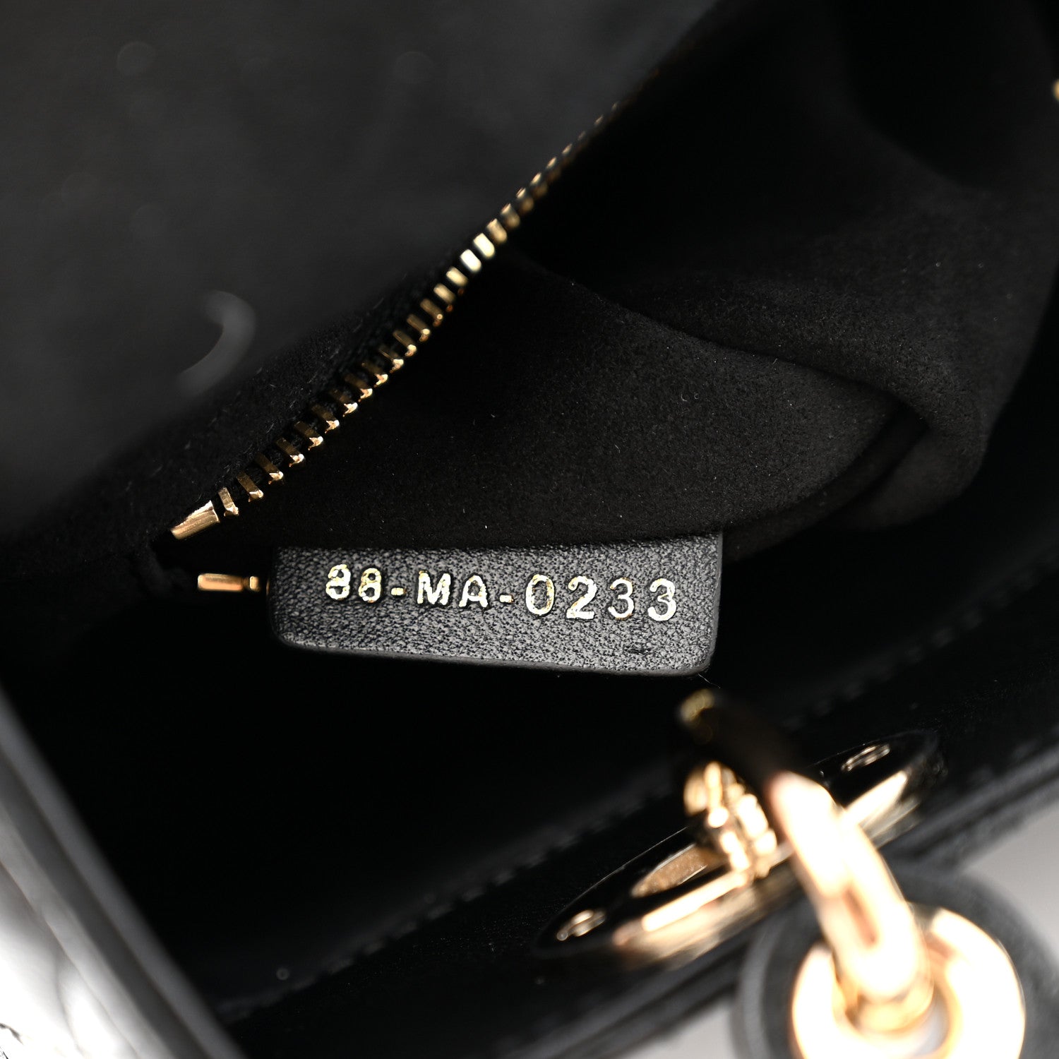 Lambskin Cannage Small My ABCD1OR Lady D1OR Black