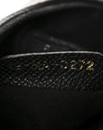 Grained Calfskin Mini Saddle Bag With Strap Black