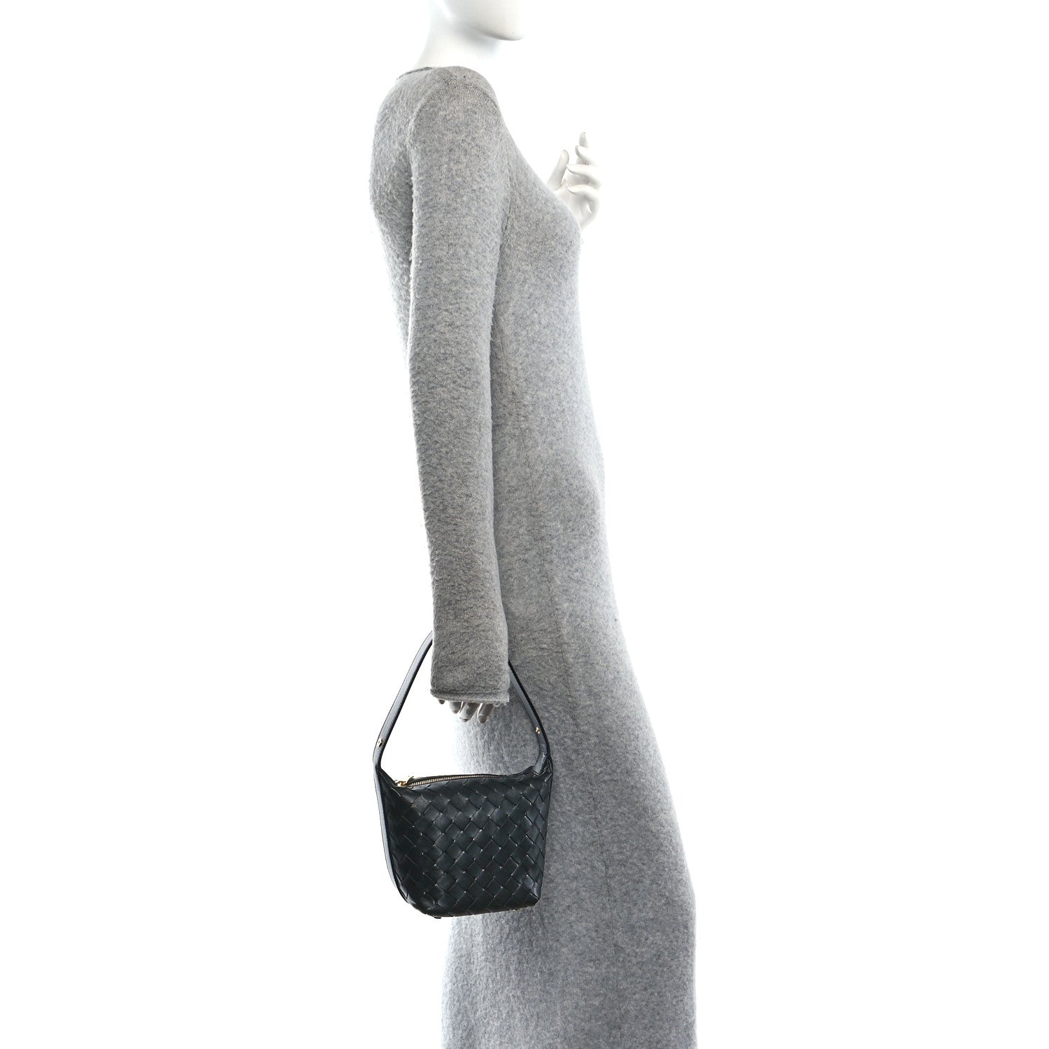 Calfskin Nappa Intrecciato Candy Wallace Black