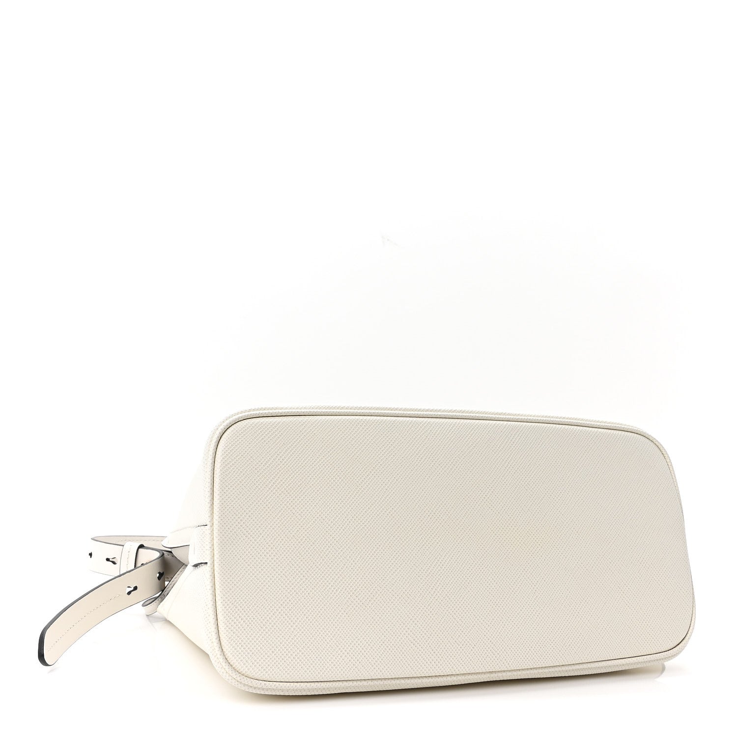 Saffiano Cuir Small Matinee Tote  Bianco Black