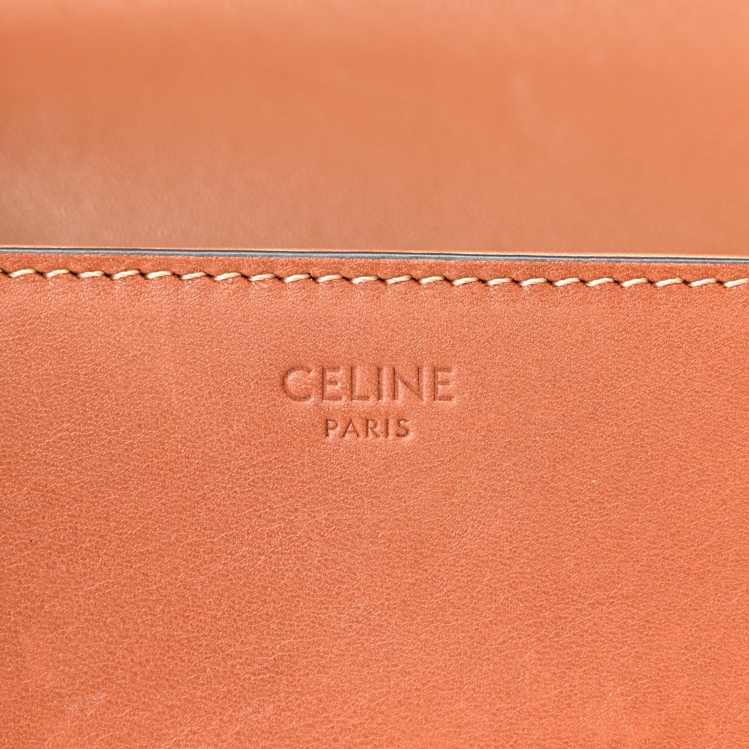 Natural Calfskin Triomphe Shoulder Bag Tan