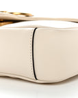 Calfskin Matelasse Mini GG Marmont Shoulder Bag White
