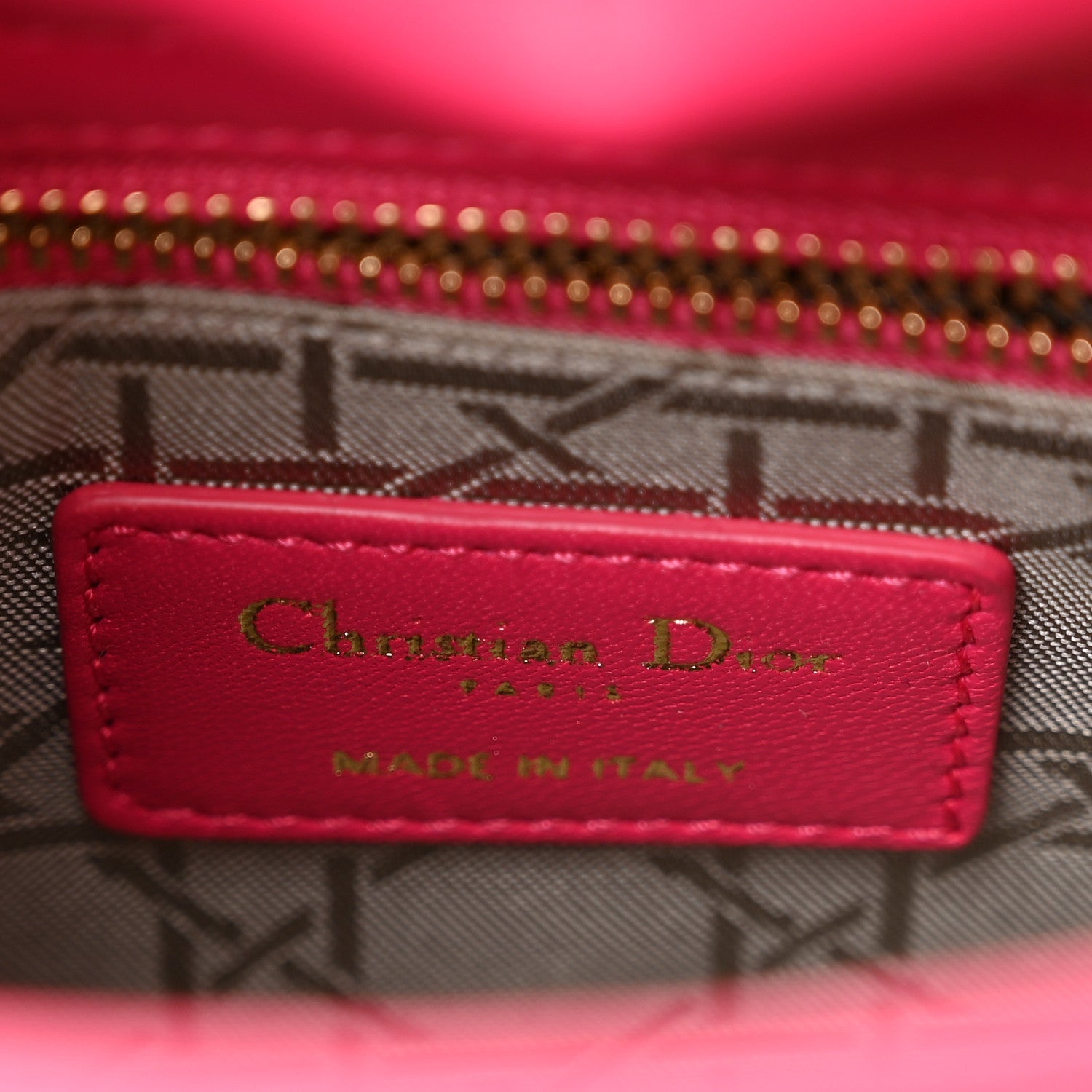 Lambskin Cannage Mini Lady D1OR Pink