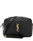 Calfskin Matelasse Monogram Lou Camera Bag Black