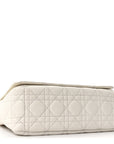 Supple Calfskin Cannage Medium Caro Bag Ivory
