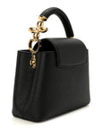 Taurillon Embellished Flower Handle Capucines Mini Black