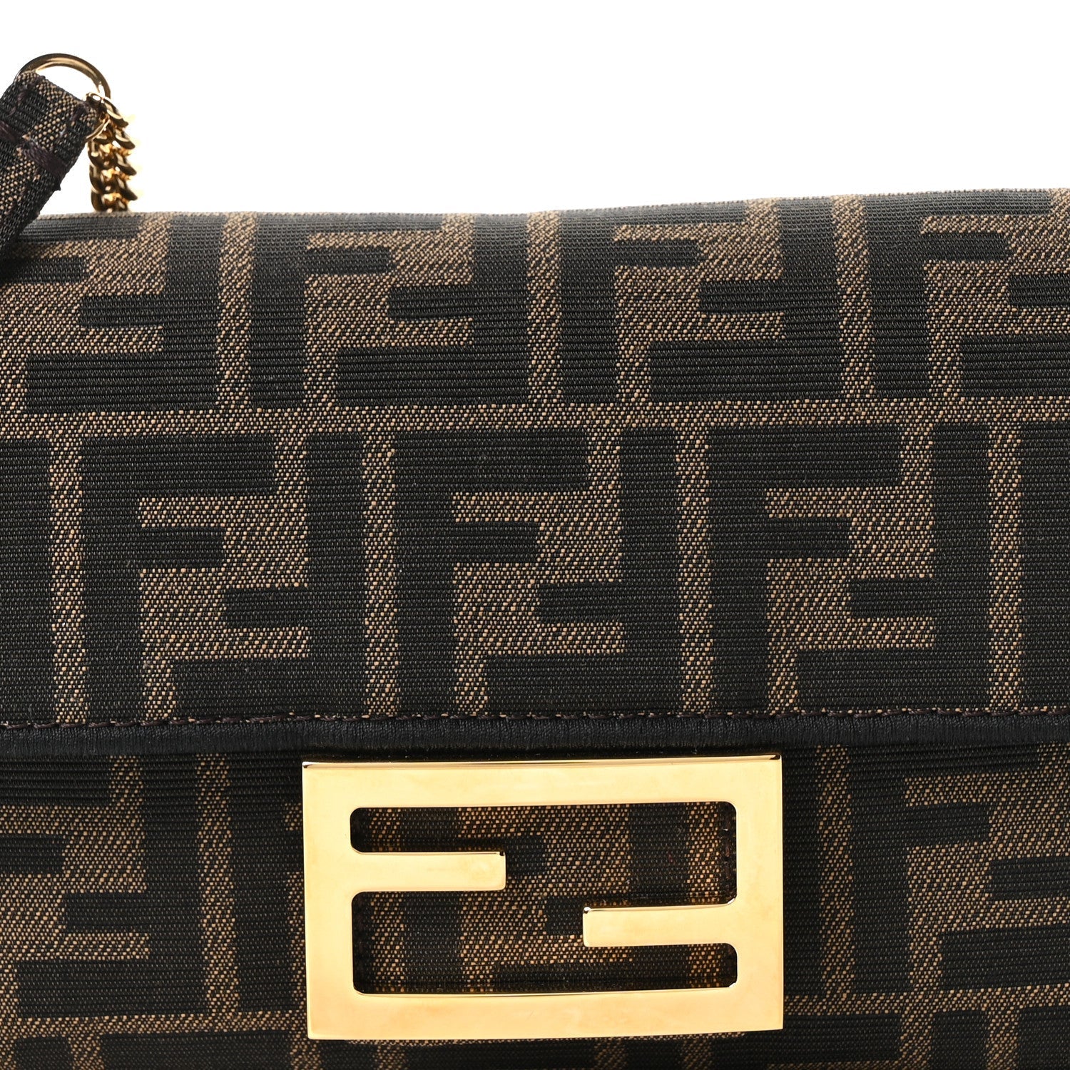 Fabric Jacquard FF 1974 Mini Baguette Tobacco Moro Black