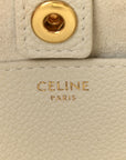Calfskin Cuir Small Triomphe Cabas Drawstring White