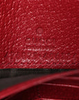 GG Supreme Monogram Web Queen Margaret Chain Wallet Red