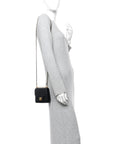 Lambskin Quilted Chic Pearls Flap Black