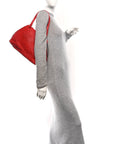 Nappa Intrecciato Ruffle Tote Red