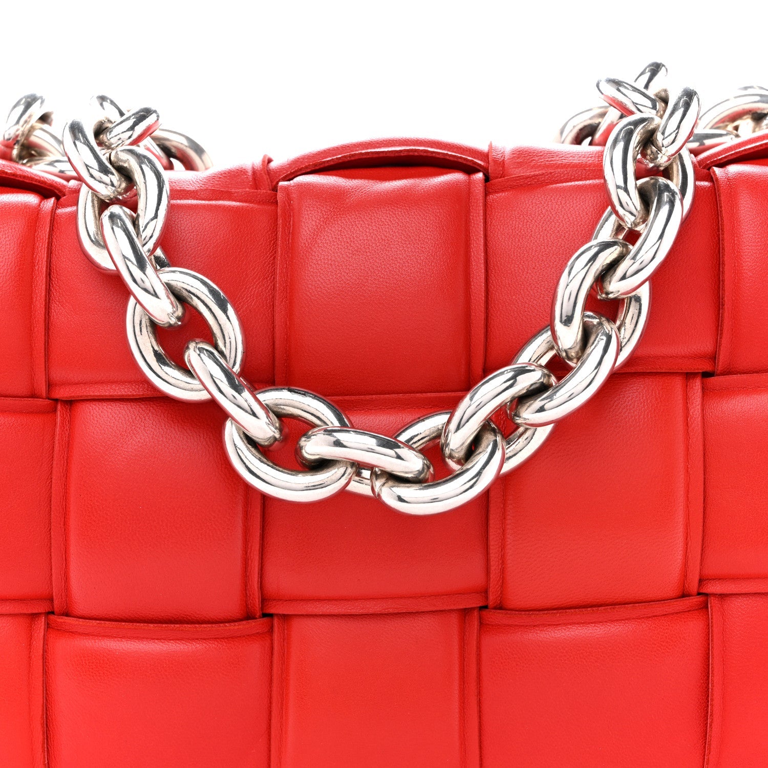 Lambskin Maxi Intreccio Padded Chain Cassette Crossbody Bag Nail Polish