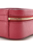 Caviar Quilted Medium CC Filigree Vanity Case Burgundy