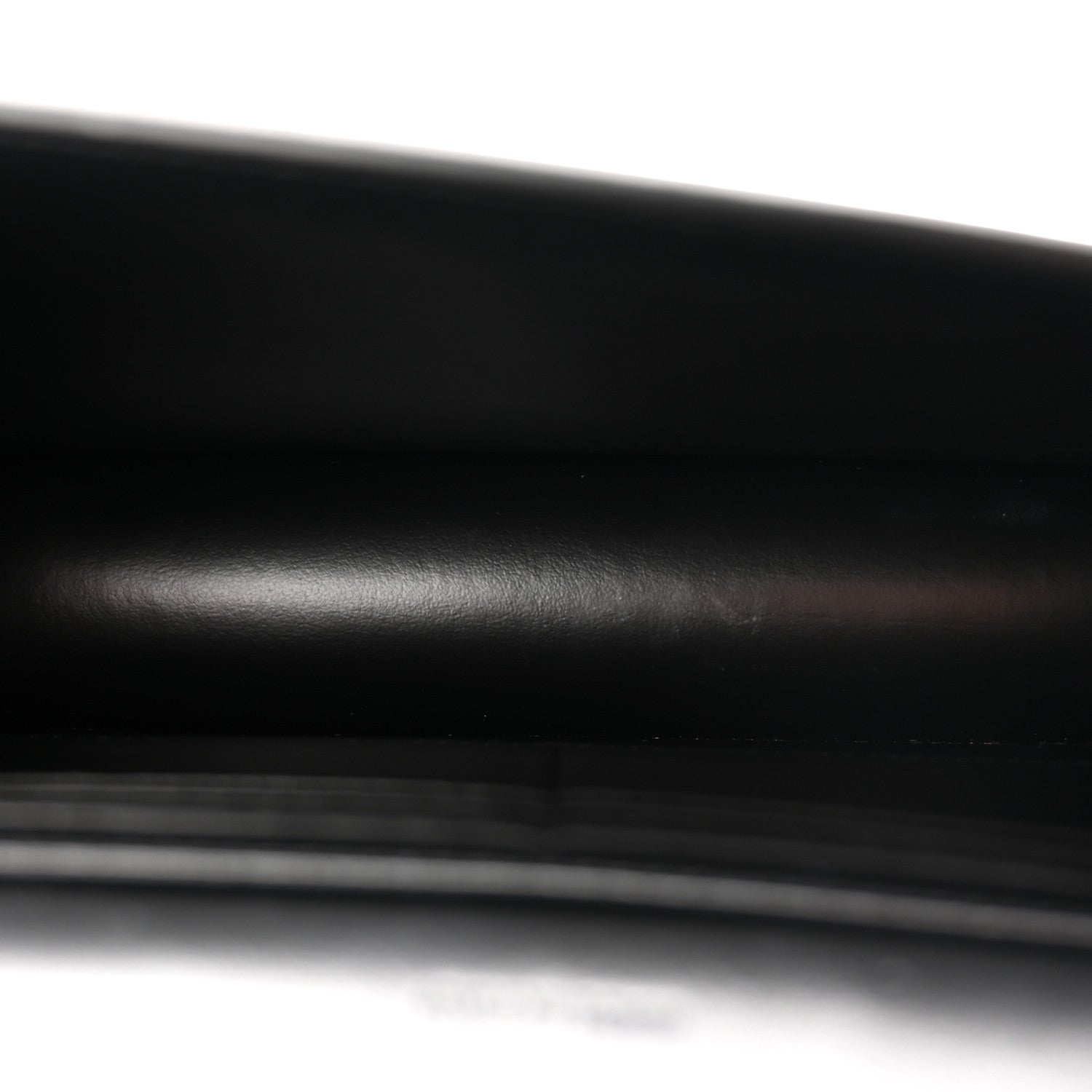 Shiny Calfskin Triomphe Margo Wallet on Chain Black