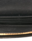 Dollar Calfskin Mini GG Marmont Chain Wallet Black
