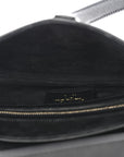 Grained Calfskin Saddle Bag Black