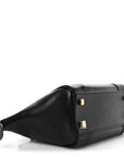 Supple Shiny Lambskin Little New Luggage Black