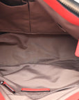 Pebbled Calfskin Gotham Bauletto Satchel Red