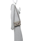 GG Supreme Monogram Mini Horsebit 1955 Shoulder Bag Beige Brown Sugar