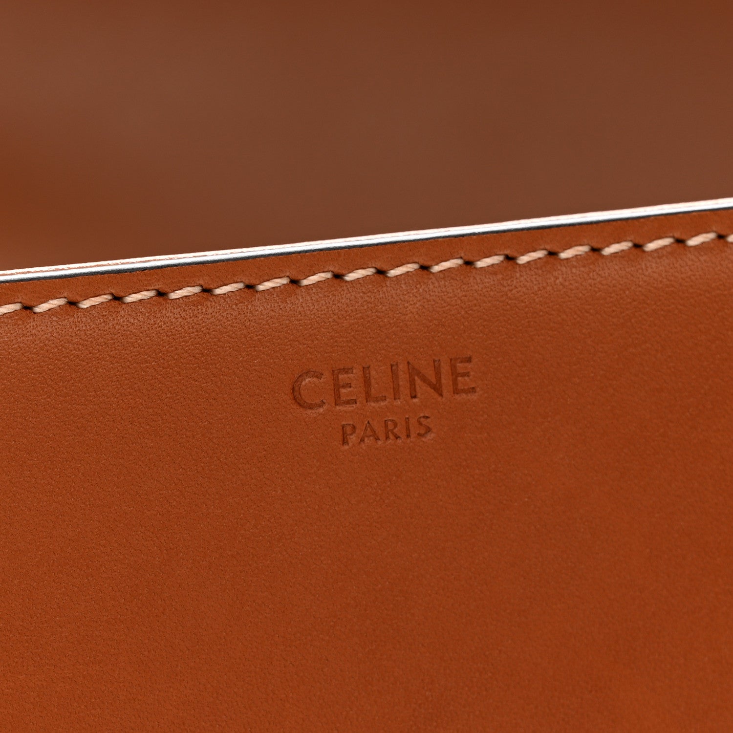 Natural Calfskin Medium Triomphe Tan