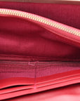 Patent Calfskin Wallet Red
