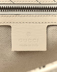 X BLNCG Calfskin Matelasse Logo Print Small GG Marmont Shoulder Bag White