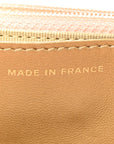 Lambskin Quilted CC Pearl Crush Wallet on Chain WOC Light Orange
