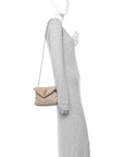 Lambskin Quilted Toy Loulou Puffer Monogram Chain Satchel Nude Powder