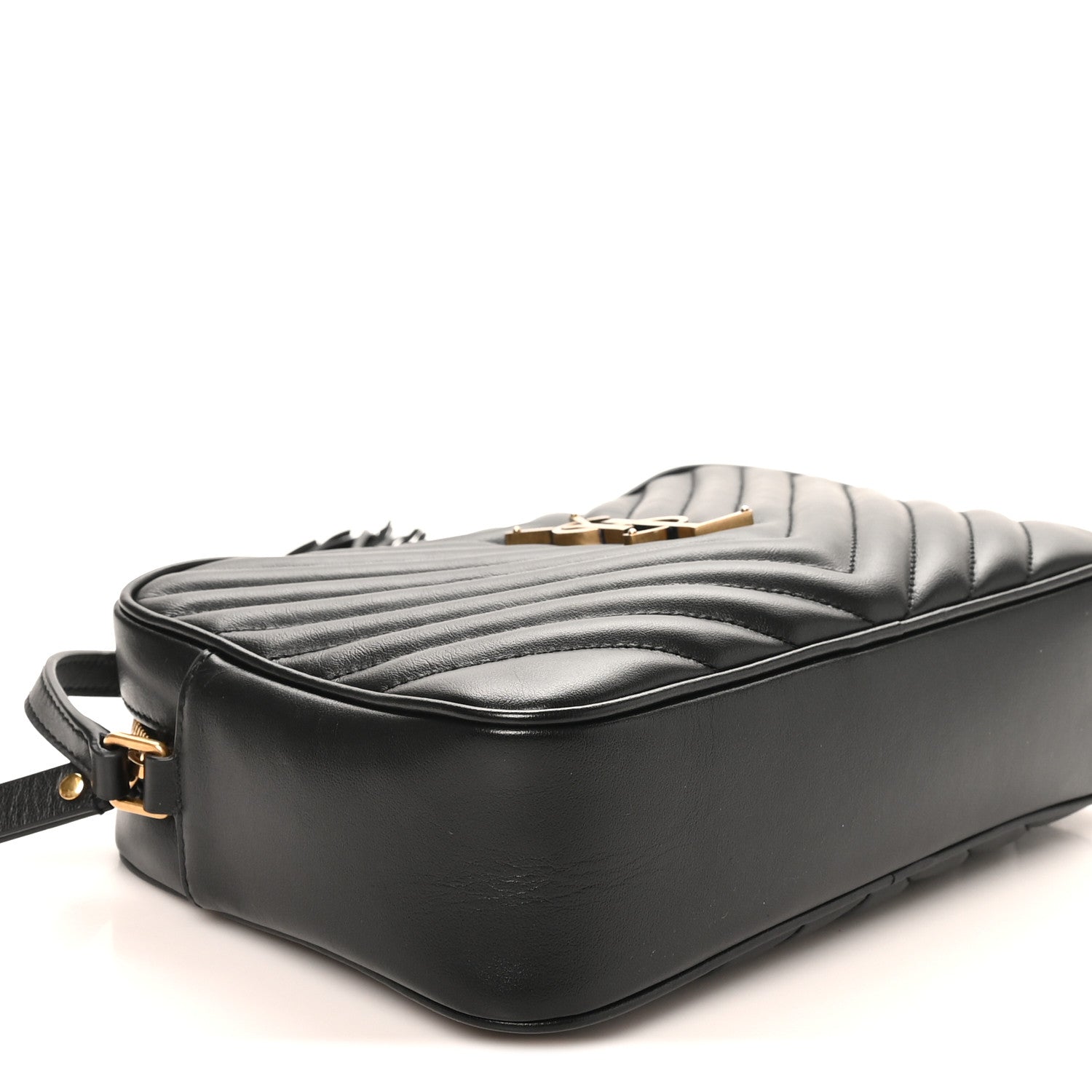 Calfskin Matelasse Monogram Lou Camera Bag Black