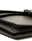 Pebbled Calfskin Small Dionysus Shoulder Bag Dusty Grey
